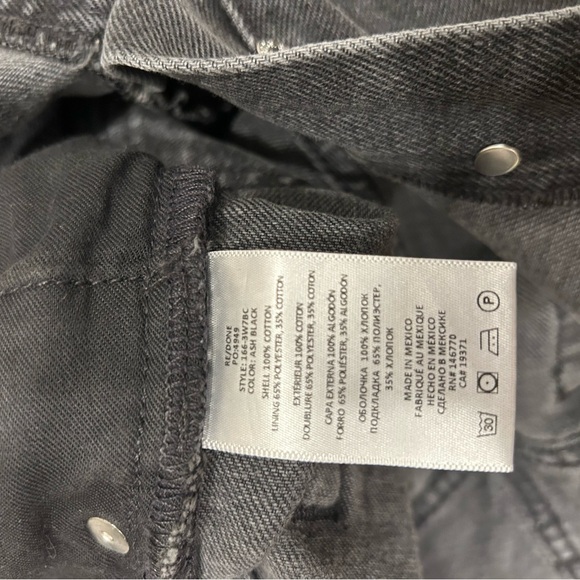 RE/DONE 90s High Rise Loose Jeans Button fly- Black - Picture 7 of 9